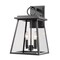 Z-Lite Broughton Outdoor Wall, 2-Light, 10.25 In.W x 11.25 In.L x 17.5 In.H, Black/Clear Beveled 521M-BK - alternate 1